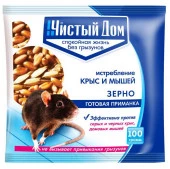 ЧИСТЫЙ ДОМ Зерновая приманка от крыс и мышей 50 гр - КОЛОРЛОН ВТД Новосибирск