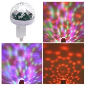 Диско-шар mini "Каледоскоп", LED (красный, зеленый, синий), переходник USB для iPhone - КОЛОРЛОН ВТД Новосибирск