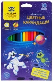 Карандаши цветные Мульти-Пульти "Енот в космосе", 18цв., трехгран., заточен., европодвес  CP_29298 - КОЛОРЛОН ВТД Новосибирск