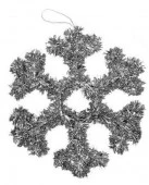 Новогоднее украшение венок из мишуры  (полиэтилен) / 1,5x33x36см арт.92806 - КОЛОРЛОН ВТД Новосибирск