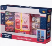PT-01552 Помогаю Маме. Бытовая тех."Холодильник двухстор.с продуктами",свет,звук,розовый - КОЛОРЛОН ВТД Новосибирск