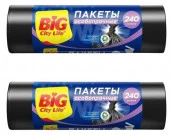 BIG City Пакеты для мусора Особопрочные LD 90*130 см 240л 5 шт чёрные - КОЛОРЛОН ВТД Новосибирск