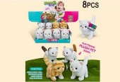 2377606 Игрушка мягкая функц."Котик", 4 цв ассорт.ходит, мяукает,  (8 шт/наб),  в/к 35*28*14 см - КОЛОРЛОН ВТД Новосибирск