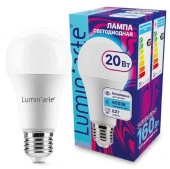 20W LUMIN'ARTE LSTD-A60-20W6KE27 "Груша" A60 20Вт 1600лм 6500К Е28 - КОЛОРЛОН ВТД Новосибирск