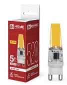 Лампа сд LED-JCD-COB 5Вт 230В G9 4000К 520Лм IN HOME - КОЛОРЛОН ВТД Новосибирск