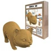 20065 QBRIX Картонный 3D конструктор Котик-охотник - КОЛОРЛОН ВТД Новосибирск