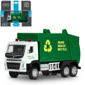 JB1251646 ТМ "Автопанорама" Машинка метал 1:72 VOLVO FM мусоровоз, белый, откр. двери, инерция - КОЛОРЛОН ВТД Новосибирск