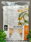К-т штор для кухни "Двушка" 350*190 П2-Завиток Бел/Зеленый - КОЛОРЛОН ВТД Новосибирск