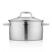LMRL24SE101, Кастрюля с крышкой, 24*12,5 cм, 5,6 л, нерж.сталь, Llamero, Es - КОЛОРЛОН ВТД Новосибирск