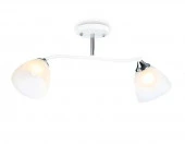 Люстра TR303001/2 WH/CH/FR белый/хром/белый матовый E27/2 max 40W 560*140*240 - КОЛОРЛОН ВТД Новосибирск