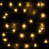 Гирлянда на бат 2,2м 20 ламп LED от 2*АА, прозрач.провод, IP-20, Теплый белый 183-0205 - КОЛОРЛОН ВТД Новосибирск
