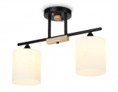 Люстра TR9543/2 BK/FR черный/белый матовый E27/2 max 40W 435*120*280 - КОЛОРЛОН ВТД Новосибирск
