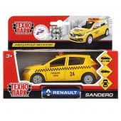 256372  ТМ ТЕХНОПАРК. МЕТАЛЛ RENAULT SANDERO ТАКСИ 12СМ, ОТКРЫВ. ДВЕРИ, БАГАЖНИК, ИНЕРЦ. В КОР. в ко - КОЛОРЛОН ВТД Новосибирск
