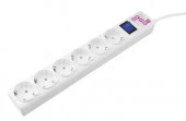 PowerCube Сетевой фильтр(6 с/з, 3м) белый SPG6-16-3М WHITE - КОЛОРЛОН ВТД Новосибирск