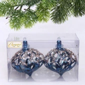 Набор украшений SHINE "Magic lamp" 8,8х10,4 см (2 шт.), night blue 916-1216 - КОЛОРЛОН ВТД Новосибирск