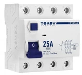 TOKOV УЗО 3P+N 25А AC 30мА 6кА - КОЛОРЛОН ВТД Новосибирск
