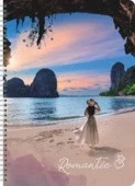 LAMARK0106 Тетрадь Romantic №1, на гребне, А4, 80., клетка, метал.картон.облажка лам. soft touch, - КОЛОРЛОН ВТД Новосибирск