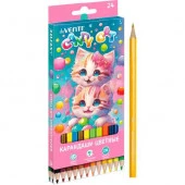 Карандаши 24цв. deVENTE "Candy Cat" 5024411 шестигр.,2М,грифель 2,8мм,к/к - КОЛОРЛОН ВТД Новосибирск