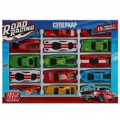 358827 Машина металл ROAD RACING набор СУПЕРКАР 7,5 см, 15 шт,асс., кор. Технопарк 2*72наб - КОЛОРЛОН ВТД Новосибирск