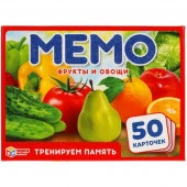309827 Фрукты и овощи. Карточная игра Мемо. (50 карточек, 65х95мм). Умные игры в кор50шт - КОЛОРЛОН ВТД Новосибирск