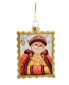 Новогоднее подвесное украшение Котик Боярин из стекла / 2x6,8x9,3см арт.89876 - КОЛОРЛОН ВТД Новосибирск