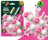 Master FRESH подвесной блок для унитаза DUO EFFECT 800 смываний 5в1 формула GOLD САКУРА, 2шт - КОЛОРЛОН ВТД Новосибирск