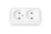 Bylectrica Розетка б/з 2-ая белая Пралеска РА16-260 - КОЛОРЛОН ВТД Новосибирск