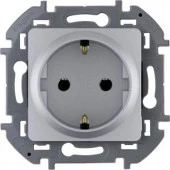 Legrand INSPIRIA Алюминий Розетка с/з 673722 - КОЛОРЛОН ВТД Новосибирск