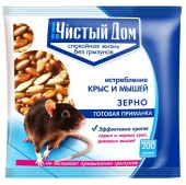 ЧИСТЫЙ ДОМ Зерновая приманка от крыс и мышей Форэт 200 г - КОЛОРЛОН ВТД Новосибирск