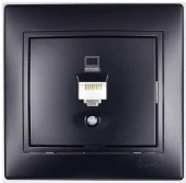 701-4242-139 Mira Розетка ПК Cat5e чёрный бархат - КОЛОРЛОН ВТД Новосибирск