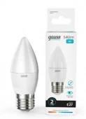 8W Лампа Gauss Elementary Свеча 8W 540lm 4100K Е27 LED - КОЛОРЛОН ВТД Новосибирск