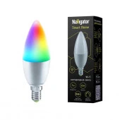 SmartHome Лампа светодиодная 7Вт RGB E14, Wi-Fi, NLL-C37-7-230-RGBWWW-E14-WIFI - КОЛОРЛОН ВТД Новосибирск