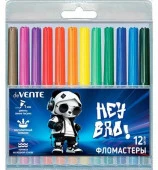 Фломастеры 12цв. deVENTE "Hey Bro" 5081642 вент.колп.,пластик.блист. - КОЛОРЛОН ВТД Новосибирск