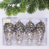 Набор украшений SHINE "Forest miracle" 11 см (4 шт.), light champagne 916-1220 - КОЛОРЛОН ВТД Новосибирск