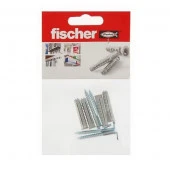 FISCHER  SX 8X40 дюбель для полнотелых материалов  + шуруп-костыль ( 4 шт)-пакет 127018 - КОЛОРЛОН ВТД Новосибирск