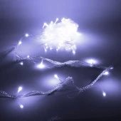 Гирлянда для дома  9,5м 100 ламп LED прозрач.пров.,8 реж, IP-20, Белый (возмож/соед) 725-0045 - КОЛОРЛОН ВТД Новосибирск