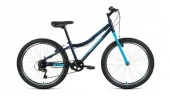 Велосипед ALTAIR MTB HT 24 1.0 (24" 6 ск. рост 12") 2020-2021, темно-синий/мятный, RBKT11N46003 - КОЛОРЛОН ВТД Новосибирск
