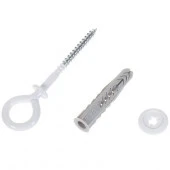 FISCHER UX 8Х50 R универсальный дюбель с кромкой  + шуруп-кольцо (нейлон) (2 шт) 126970 - КОЛОРЛОН ВТД Новосибирск
