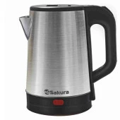 SAKURA Чайник электр SA-2167BK (1.8) нерж+черн д - КОЛОРЛОН ВТД Новосибирск