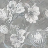 Панно 63х63 AZORI  OPALE GREY FLOWER (2 элемента) - КОЛОРЛОН ВТД Новосибирск