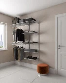 Гардеробная система ПРАКТИК Home Optima G150 графит 2050x1600x450 мм - КОЛОРЛОН ВТД Новосибирск
