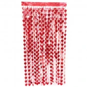 Занавес фольгированный "Сердце" ш1м, в2м (глянец), красный 202-298 - КОЛОРЛОН ВТД Новосибирск
