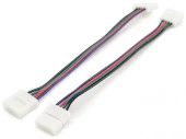 09-12 Комп коннекторов (2 клипсы с проводами) для RGB-светодиодной ленты 12В, IP20,10мм - КОЛОРЛОН ВТД Новосибирск