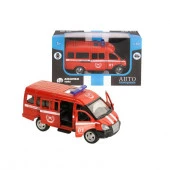 1200071ТМ "Автопанорама" Машинка металлическая "Пожарная охрана", 1:50, цвет красный, инерция, в/к 1 - КОЛОРЛОН ВТД Новосибирск