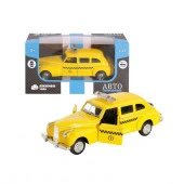 1200078ТМ "Автопанорама" Машинка металлическая "Такси", 1:43, цвет желтый, инерция, в/к 14*5,7*6,8 с - КОЛОРЛОН ВТД Новосибирск