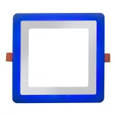 Свет-к с/д встраиваемый (квадрат, голубое свечение) LE LED 2BCLS 16W 3/6K (40) - КОЛОРЛОН ВТД Новосибирск