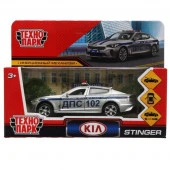 325406 Машина металл KIA STINGER ПОЛИЦИЯ, 12 см, двери, багаж., инерц, сереб., кор. Технопарк в кор. - КОЛОРЛОН ВТД Новосибирск