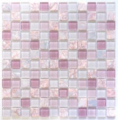 Мозаика 29,8х29,8 S-854 бело-розовый микс Crystal+Stone (кор. - 22 шт.) - КОЛОРЛОН ВТД Новосибирск