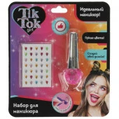 лак для ногтей и стразы, цвет розовый TIK TOK GIRL  NP77442TTG - КОЛОРЛОН ВТД Новосибирск