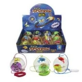 Т598371toy Прыгуны мячи йо-йо прозр.с вод.блёстки, бабочка, свет, 5,5 см в д/боксе - КОЛОРЛОН ВТД Новосибирск